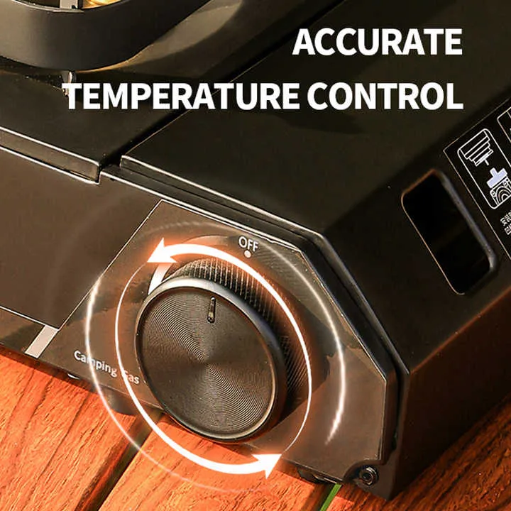 مبخرة غاز صغيرة للتنزه والتنزه في مخيمات التخييم في الهواء الطلق بيوتان محمول Portable Butane Gas Burner for Outdoor Hiking Camping Hiking Picnic