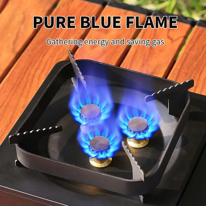 مبخرة غاز صغيرة للتنزه والتنزه في مخيمات التخييم في الهواء الطلق بيوتان محمول Portable Butane Gas Burner for Outdoor Hiking Camping Hiking Picnic