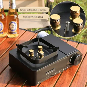 مبخرة غاز صغيرة للتنزه والتنزه في مخيمات التخييم في الهواء الطلق بيوتان محمول Portable Butane Gas Burner for Outdoor Hiking Camping Hiking Picnic