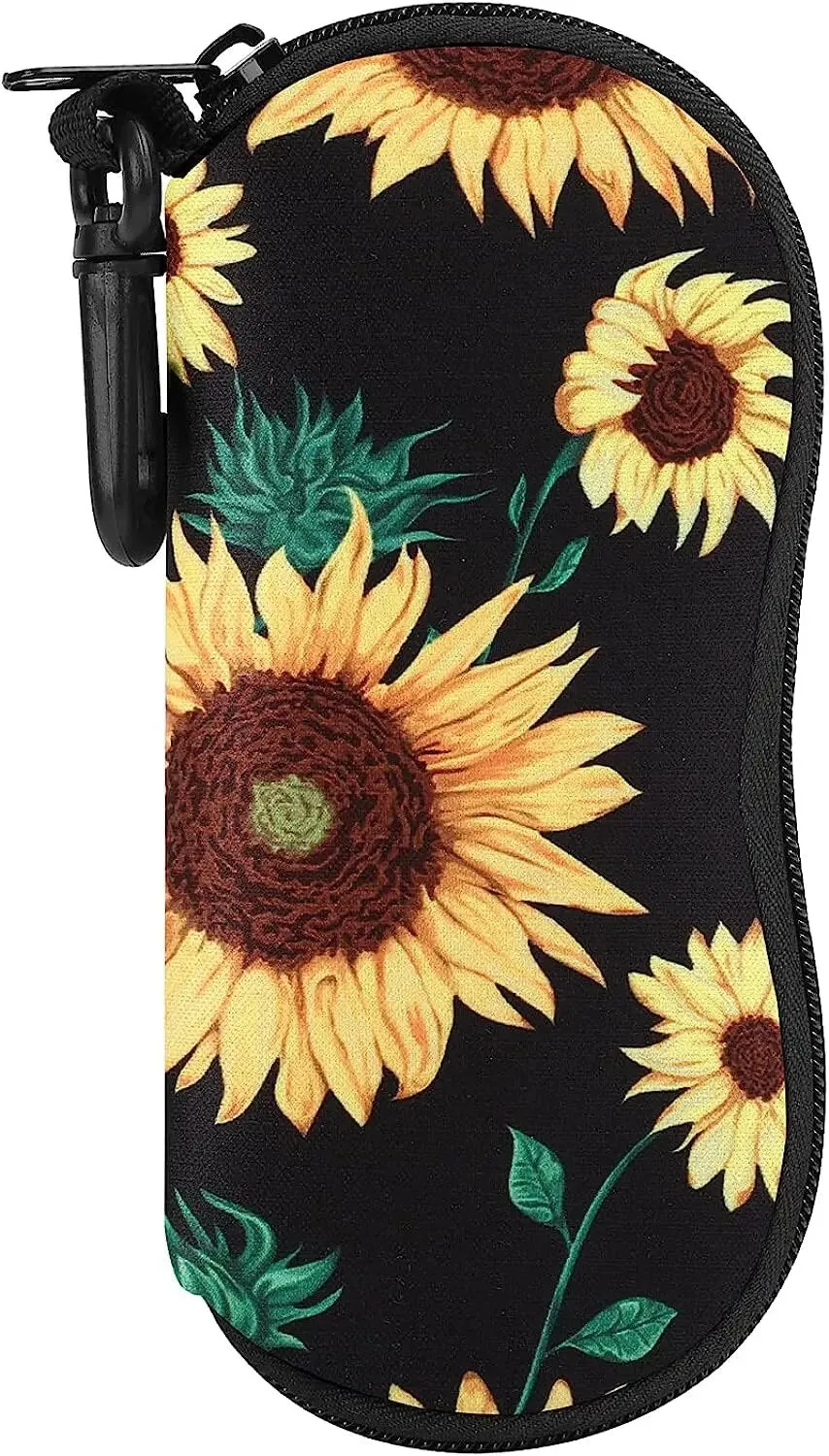 1pc Portable Eyewear Cases Cover Sunglasses Soft Case for Women Men Glasses Box with Lanyard Zipper Eyeglass Cases Protector