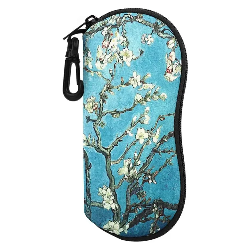 1pc Portable Eyewear Cases Cover Sunglasses Soft Case for Women Men Glasses Box with Lanyard Zipper Eyeglass Cases Protector