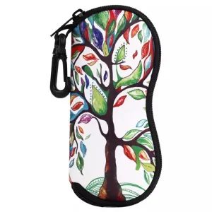 1pc Portable Eyewear Cases Cover Sunglasses Soft Case for Women Men Glasses Box with Lanyard Zipper Eyeglass Cases Protector
