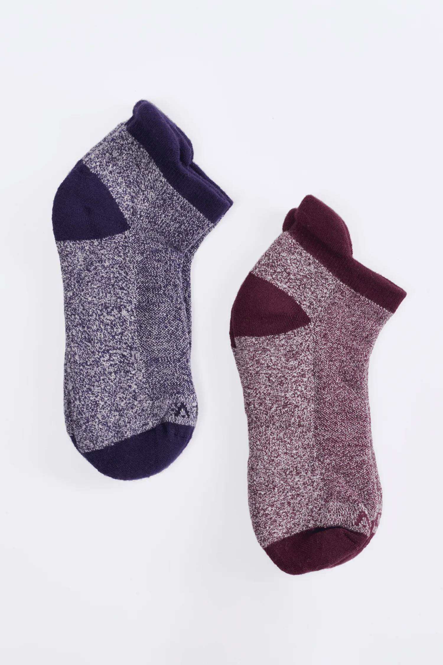2 Pack Sprint Shortie Socks - Aubergine / Deep Navy