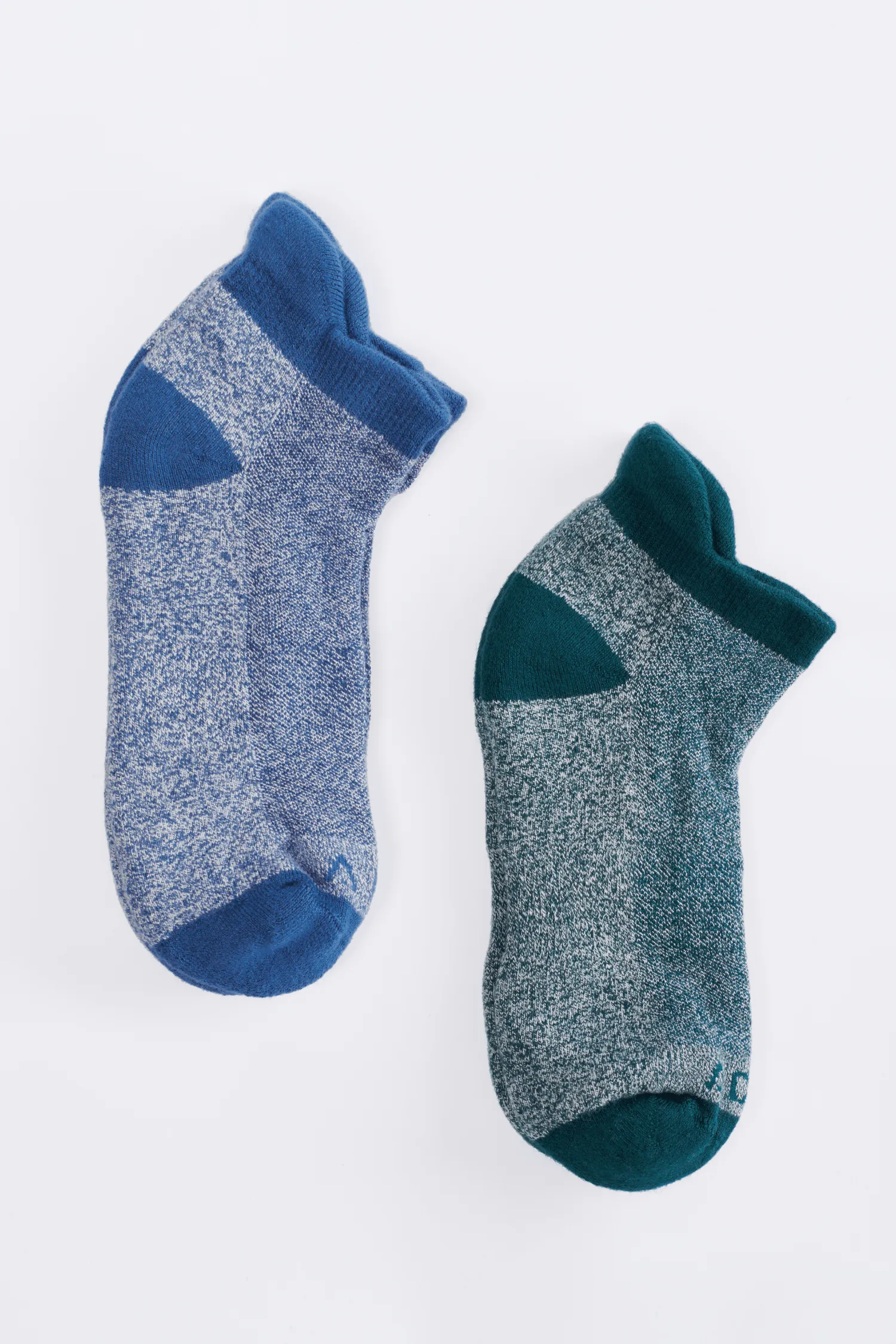 2 Pack Sprint Shortie Socks - Moonlight Blue / Teal