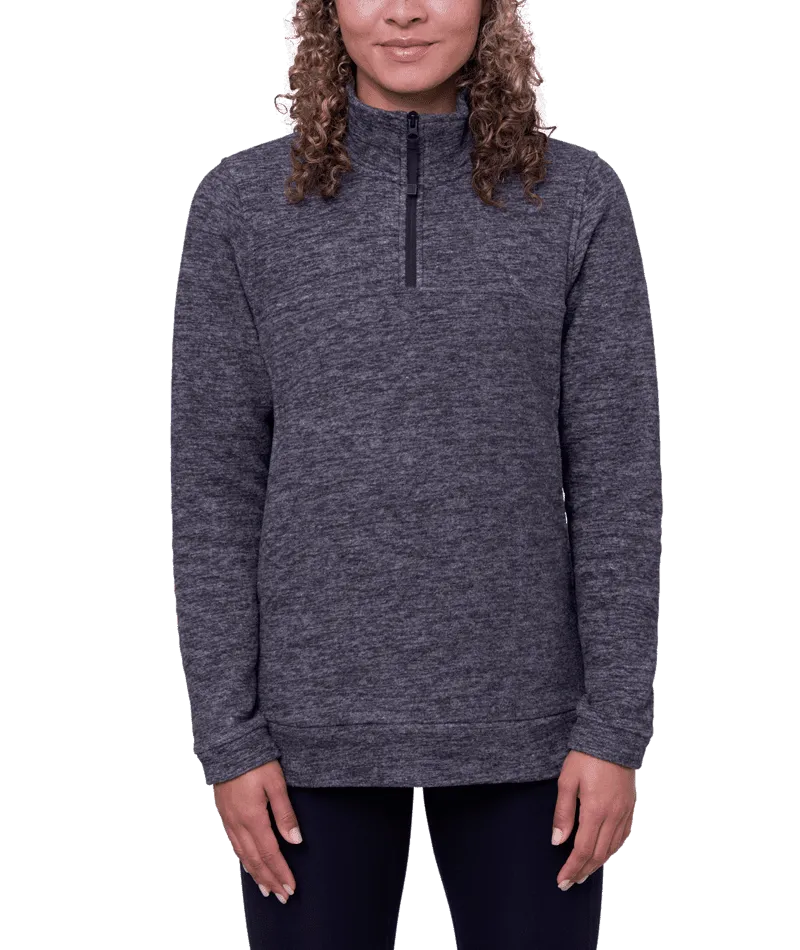 686 Women's Quarter Zip Fleece Black