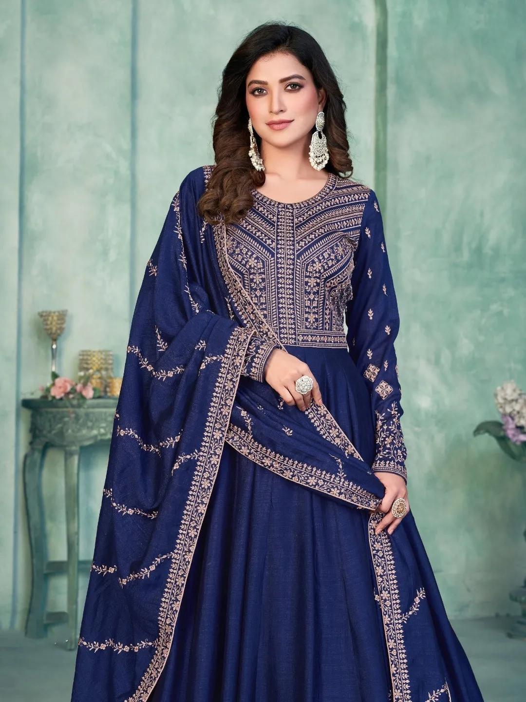 Art Silk Embroidery - Anarkali