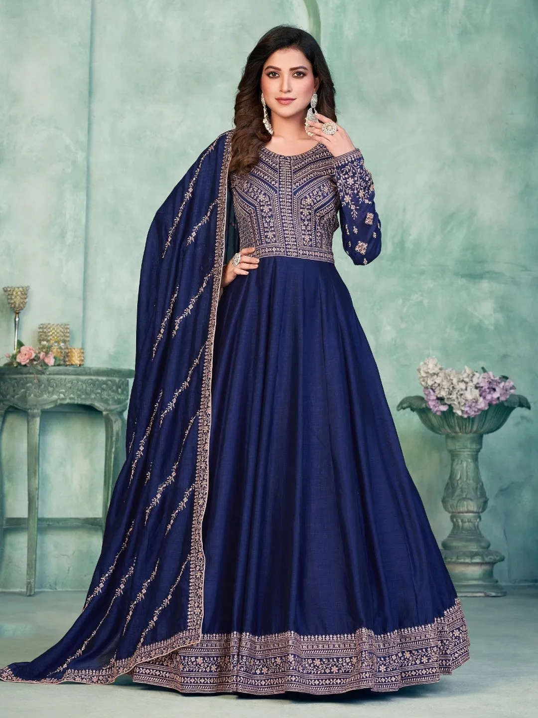 Art Silk Embroidery - Anarkali