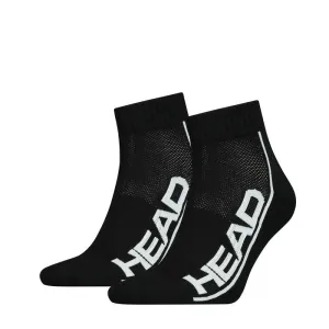 Head Socks Tennis 2P Stripe Quarter Black/White