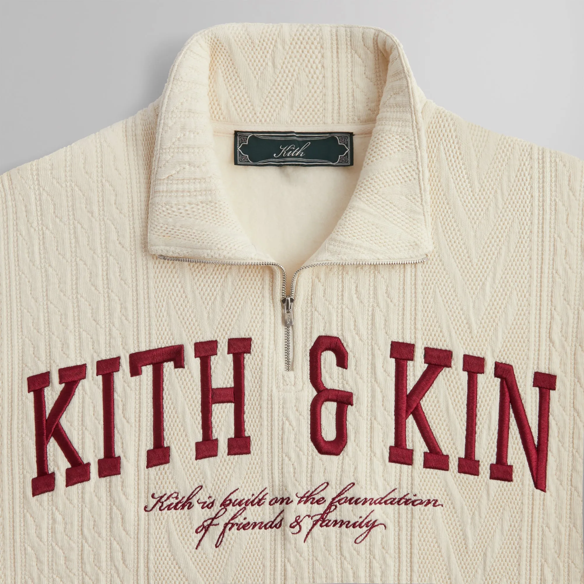 Kith Sandrift Quarter Zip Cable Fleece - Premium Cozy Unisex Sweater