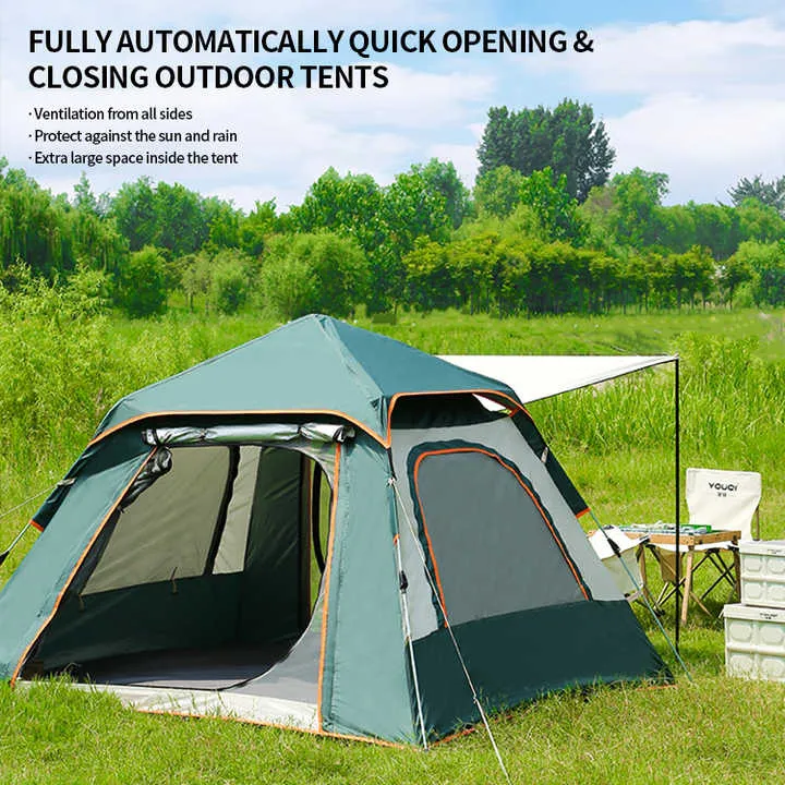 Outdoor Camping and Mountaineering Equipment HIKING Green Waterproof Tent معدات التخييم والتسلق في الهواء الطلق خيمة خضراء مقاومة للماء
