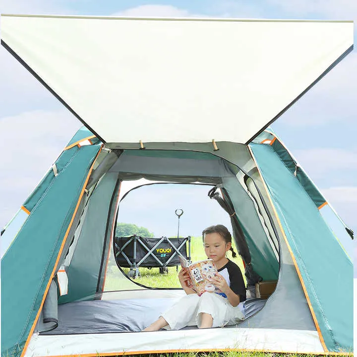 Outdoor Camping and Mountaineering Equipment HIKING Green Waterproof Tent معدات التخييم والتسلق في الهواء الطلق خيمة خضراء مقاومة للماء