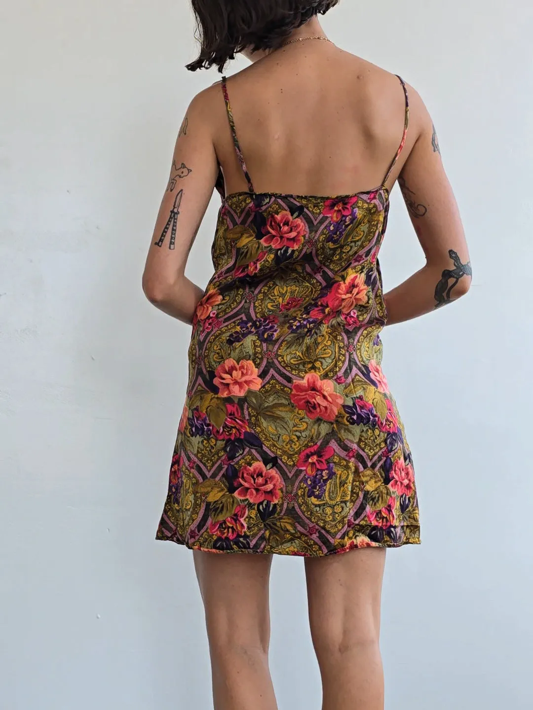 Romantic Rose Silk Slipdress (S)