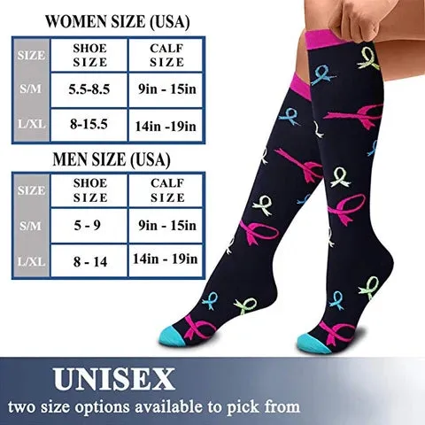 ROYALUCK Nylon Compression Sock Running Football Sock Cute Wings Sport Long Sock