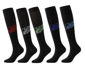 ROYALUCK Nylon Compression Sock Running Football Sock Cute Wings Sport Long Sock