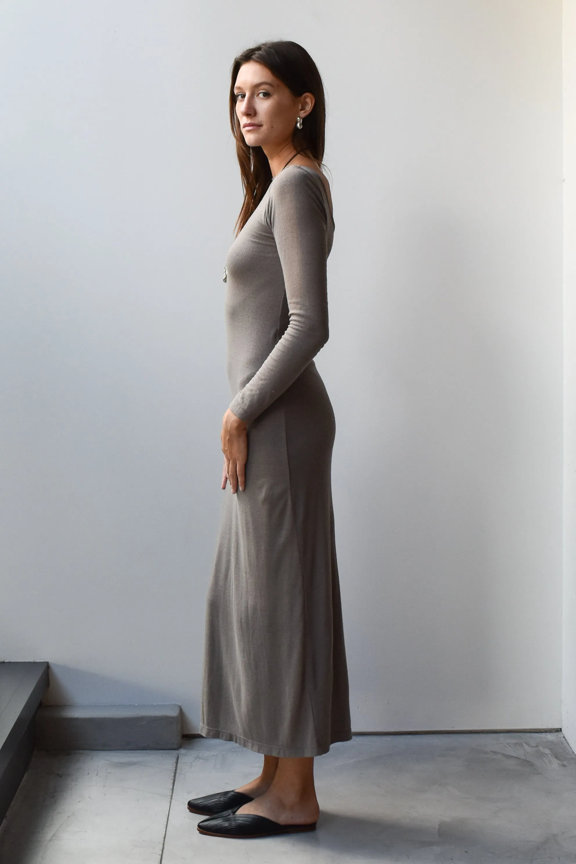 Silk LS Dress