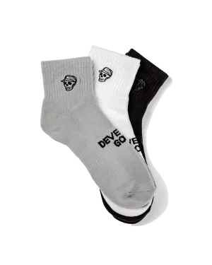 Skull Caddie Quarter Socks - Classic